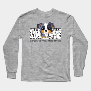 DGBigHeads - Aussie Merle Trico Long Sleeve T-Shirt